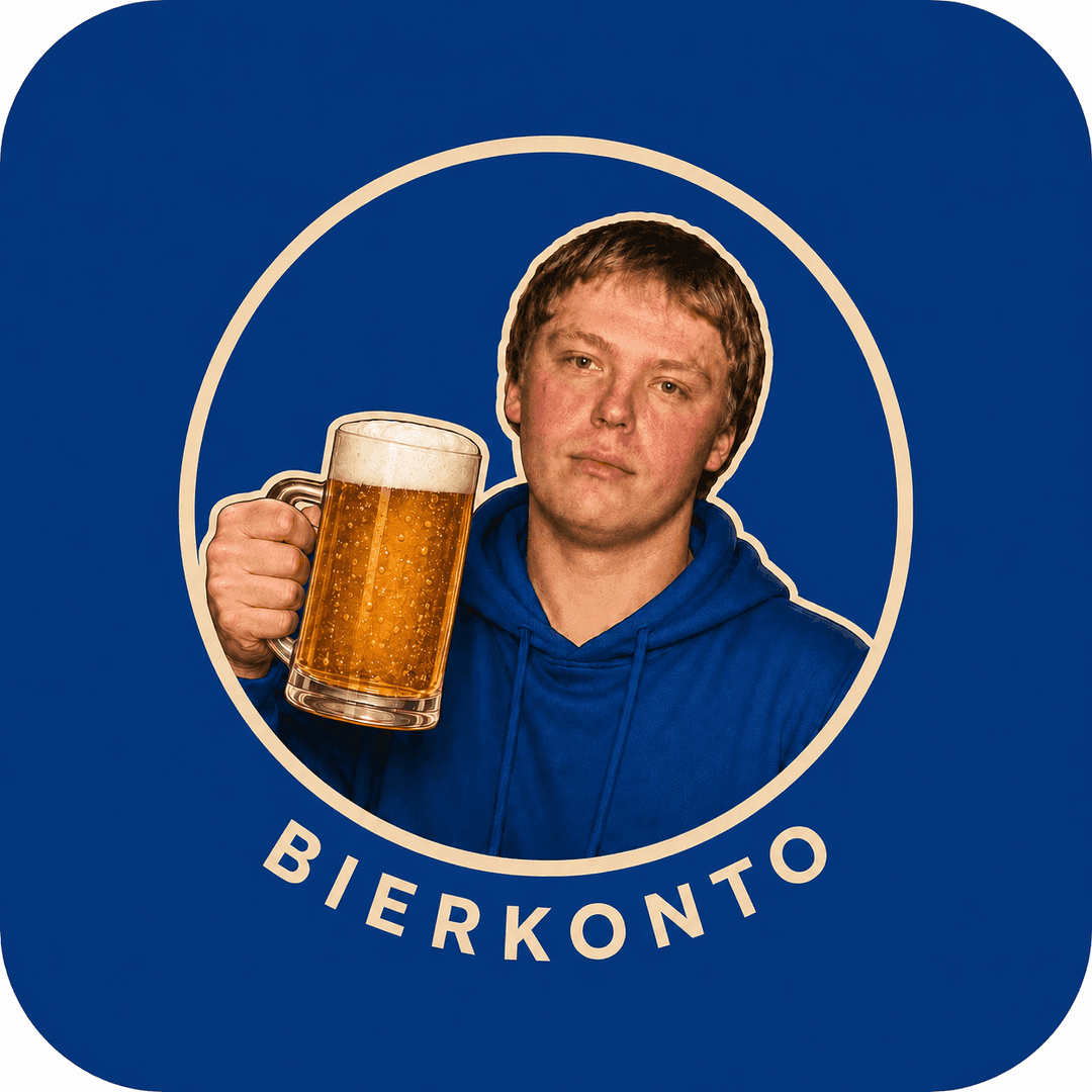 Bierkonto-Logo: Maik hebt einen Bierkrug